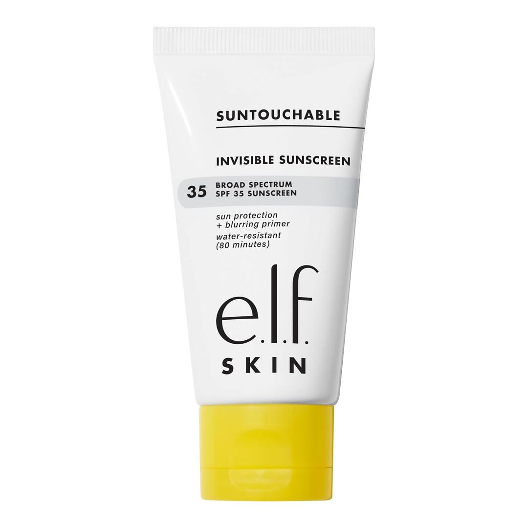e.l.f. SKIN Suntouchable Invisible SPF 35 Sunscreen, Lightweight Gel for Under Makeup, Daily Face Sunscreen for Women, Vegan & Cruelty-Free (1.7 Fl Oz (Pack of 1))
