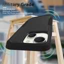 for iPhone 15 Case Heavy Duty Full Body Protective Phone Case Anti-Scratch Shockproof Dropproof Anti-Slip Phone Case Cover for Apple iPhone 15 Tough Rugged Dust Proof Phone Case - Black