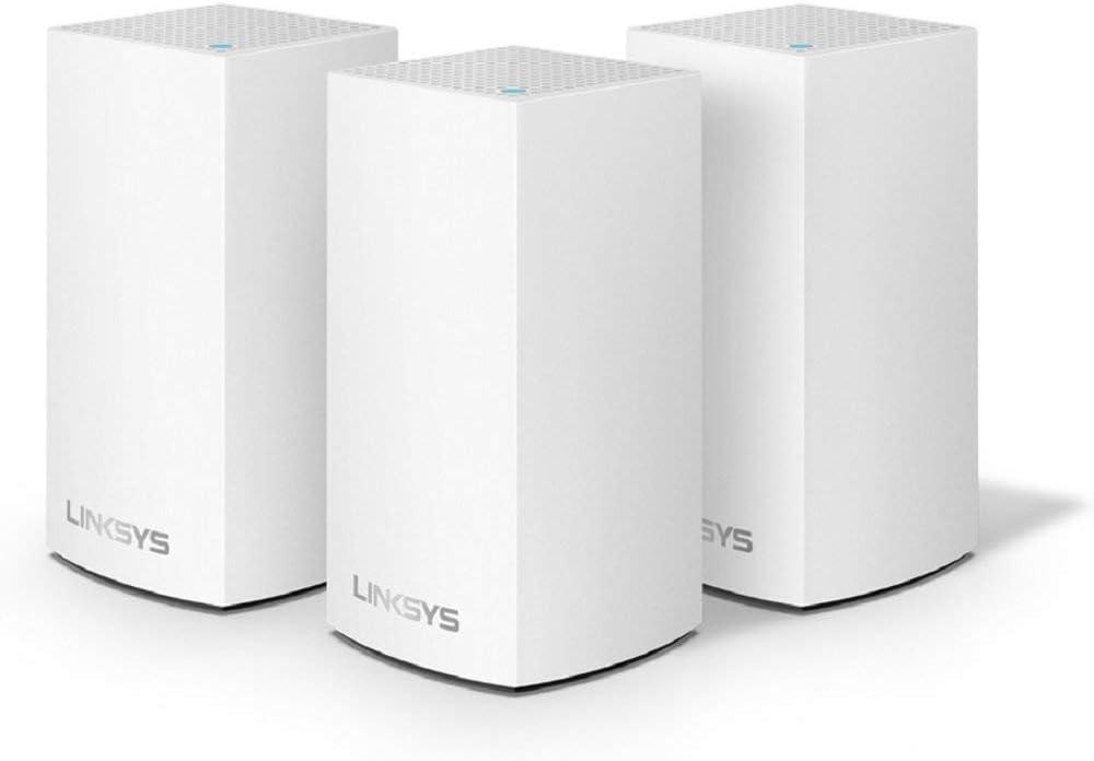 Linksys Velop Mesh Home WiFi System, 4,500 Sq. ft Coverage, 30+ Devices, Speeds up to (AC1300) 1.3Gbps - WHW0103
