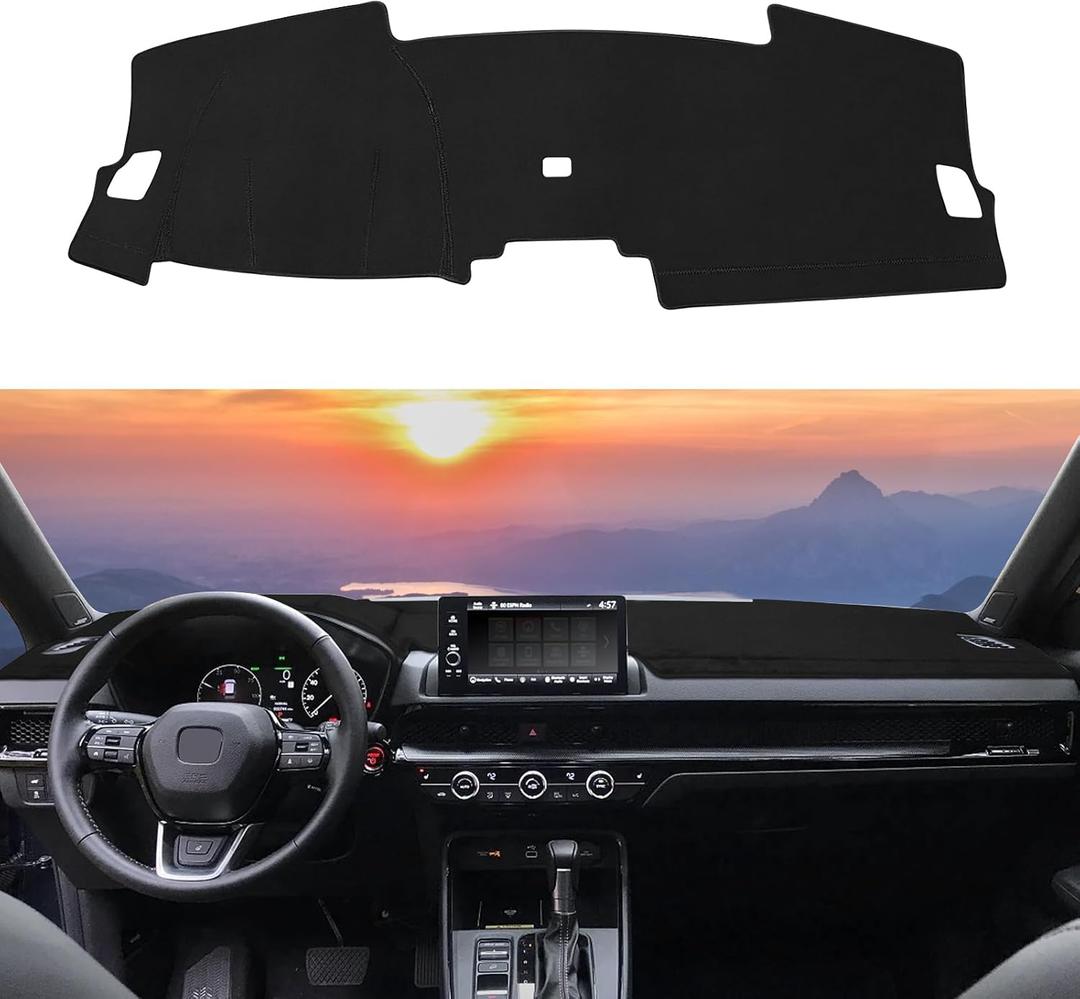 Dashboard Cover Mat Custom Fit for Honda CRV CR-V 2023 2024 2025 2026 (EX, EX-L, Sport, Sport Touring) (Without HUD) Dash Cover Nonslip Dash Mat Protector Sunshade No Glare Black