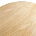2-Tier Round Coffee Table Wood Nesting Side Table (Oak, 28x28x18)