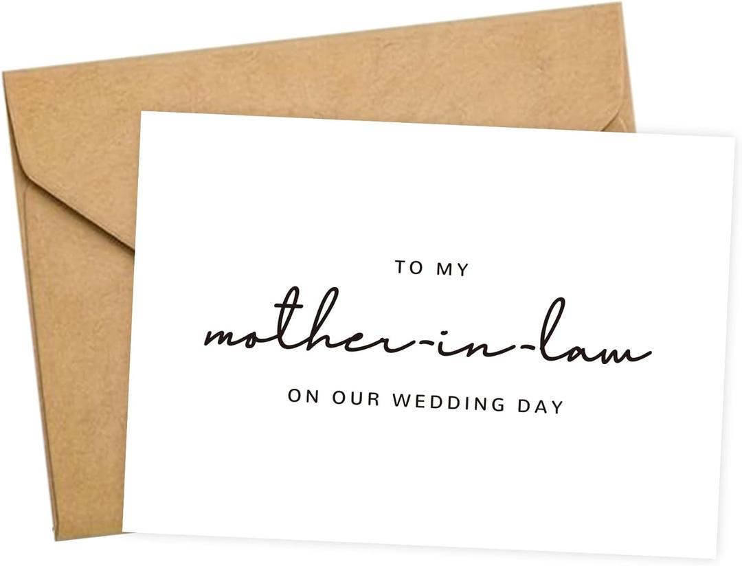 3 x To My Mother In Law On Our Wedding Day Card, Mother In Law Of The Bride/Groom Wedding Gifts.