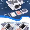 Automatic Card Shuffler Machine, Rechargeable Shuffle Machine for 2 Deck with AUTO & Manual Mode, Card Case, Foldable & Portable Low Noise Shuffler Machine for Poker, UNO, Skip-Bo, Blackjack, Phase 10