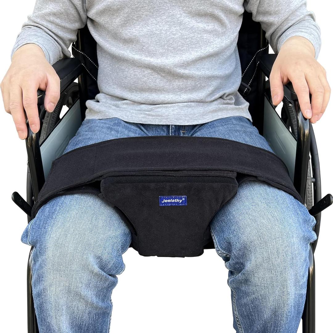 Knee Spreader Pillow Hip Abduction Wedge - Contoured Foam Block with Anti-slip Straps for Hip Replacement Surgery - Leg Separator for Sciatica Pain Relief & Spine Alignment While Sitting or Sleeping