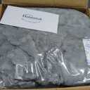 Hobestluk 3ft Bean Bag Chairs for Adults Large Beanbag Chair with Chevron Plush Fur Cover Big Bean Bag Chair for Living Room Bedroom Dorm Office - Grey (36 x 36 x 22)