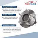 Autoround 513441 Rear Wheel Bearing and Hub Assembly Compatible with Chevy Equinox & GMC Terrain 2018-2021 FWD, 5 Lugs w/ABS