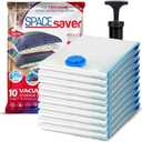 10 Pack Large Vacuum Storage Bags for Comforters, Blankets & Clothes  Vacuum Sealed Compression Bags with Hand Pump  Space Saver Storage Bags for Bedding, Moving, Travel & Organization