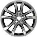New 19x7.5 New 19 Inch 19" Aluminum Wheel Rim Fits for 2014 2015 2016 2017 Mazda 6 Bright Dark Silver New Single Replacement Rim