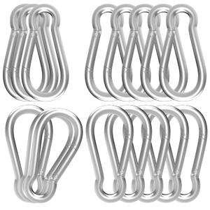 Carabiner, Heavy Duty Galvanized Steel Spring Snap Hook Carabiner Clips with 550LBS Holding Capacity, Ideal for Outdoor, Hammock, Swing and Travel (M8 3Inch, 24PCS)