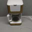 West Bend Timeless 12-Cup Programmable Coffee Maker with Brew Strength Selector for Hot and Iced Coffee, Includes 1-4 Cup Brew Option and Permanent Filter (White/Gold)