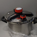 18/8 Stainless Steel Pressure Cooker 10 QT, [Save 70% Cooking Time] Olla De Presion with Food-Grade Body [One Hand Operation] Rotating Lock/Unlocking Lid System, Steam Rack Included