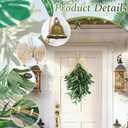 Olive Wreath for Front Door Teardrop Floral Wreath Olive Swag with Greenery Leaves and Fruit, Hanging Bunch for Summer All Season Outdoor Indoor Farmhouse Wall Front Porch Window Decor