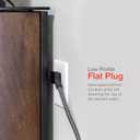 GE 3-Outlet Power Strip Surge Protector 15 Ft Braided Long Cord Extension Cord Surge Protector Power Strip Flat Plug Extension Cord 250 Joules ETL Listed Black 44237