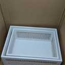 Wood Storage Baskets, Rattan Storage Baskets, Desk Office Drawer Storage Box. White, Set 2