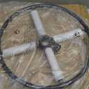 Loodmeo Black 18" Chrome Foot Rest Ring for Drafting Stool or Office Chair,Office Chair Piston Foot Ring,Foot Rest for Office Chair(Black, 18'')