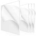 Outus 4 Pcs 12 x 12 Inch Clear Acrylic Sheet 1/16 Inch Thick Transparent Acrylic Sheet Clear Plastic Panel Cast Glass Sheets for DIY Handcraft Decor Picture Frame Paintings Display Art Craft