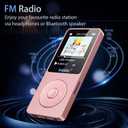 RUIZU 64GB MP3 Player with Bluetooth 5.3, 1.8" Screen Portable Music Player, FM Radio, Voice Recording, EBook, Shuffle Single Loop, 80H Digital Audio Video Playback, Lightweight, Support 128GB TF Card