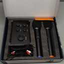 Rybozen Wireless Microphone Karaoke Mixer System, Dual Handheld Wireless Microphone for Karaoke, Smart TV, PC, Speaker, Amplifier, Church, Wedding - Support HDMI, AUX In/Out