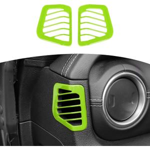 for Jeep JL Dash Side Air AC Vent Trim Cover for Jeep Wrangler JL JLU Gladiator JT 2018-2023 Green Interior Accessories 2pcs