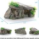 Betta Fish Hideout Cave Aquarium Rock Decor for Small Tank 5.5 x 2.9 x 2.9 Inches Shelter for Betta Fish Guppies Shrimp with Natural Stone Look Lightweight Resin