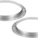 PATIKIL 8" Duct Connector Flange, 2 Pack Metal Straight Pipe Exhaust Flange Duct Mounting Plate for Heating Cooling Ventilation HVAC System
