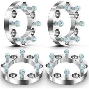 OCPTY 6x5.5 Wheel Spacers Adapters 1 inch Real Forged Spacers with 14x1.5 ThreadSize 108mm Hub Bore fits 1999-2014 for Escalade 4PCS