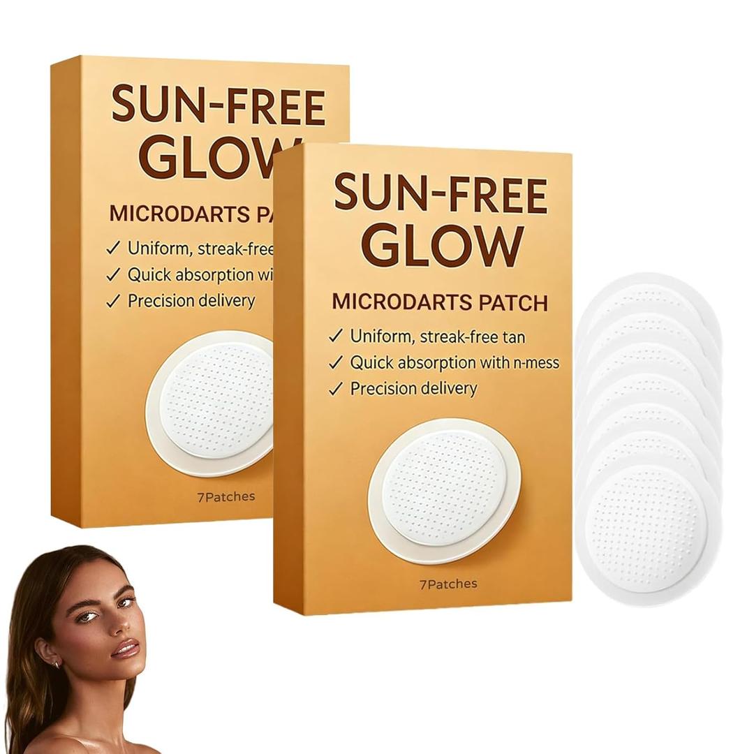 PurevLab Sun-Free Glow Patch for Women & Men, Round Micro-Tip Self Tanning Patches for Natural Bronzed Skin, Peel and Place Beauty Tabs for Daily Routine, No-Mess Travel-Friendly Tan Patch, 2 Boxes
