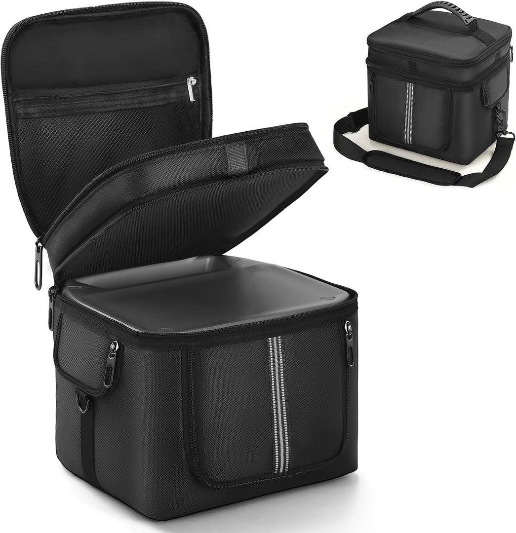 Carrying Case Compatible with ECOFLOW River 2 Pro/River 2 Max 500, River 2 Pro Bag with Storage Pockets & Shoulder Strap, Portable Protective Case for Power Station, Camping, Outdoor Adventures