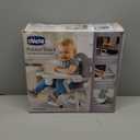 Chicco Pocket Snack Portable Booster Seat for Babies and Toddlers with 3 Height Adjustments, Secure Attachment to Dining Chairs, Easy-to-Clean, for Children up to 50 lbs. | Grey/Grey (1 Count (Pack of 1))