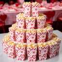 Valentine's Day Heart Conversation Popcorn Boxes - 60 Pcs Valentine's Day Treat Goodie Containers for Kids SchoolWedding, Birthday & Galentine Party Supplies