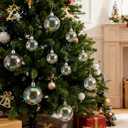 48 Pcs Christmas Rainbow Decorations - Transparent Fillable DIY Hanging Balls, 4 Sizes for Xmas Tree Home Party Decor