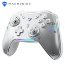 Machenike G5Pro Wireless Gaming Controller for Windows PC, Switch, IOS, Android, PC Controller Hall Effect Joystick/Triggers/Gyroscope, RGB Lights, Frost White