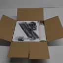 Modern Floor Lamp Simple Design with White Shade, Foot Pedal Switch, 60" Small Tall Lamps for Living Room Bedroom Office Dining Room Kitchen, Black Pole Lamp(Without Bulb)