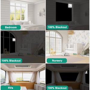 100% Blackout Blind 34 x 58 inch Portable Blackout Blind, 2 Pack