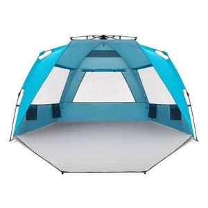 Pacific Breeze Outdoors Instant Shader Enhanced Deluxe XL Beach Tent Easy Set Up 4-6 Person Popup Sun Shelter 99" Wide for Family UPF 50+ Double Silver Coating with Extended Zippered Floor Pacific Blue Pacific Breeze Outdoors Instant Shader Enhanced Deluxe XL Beach Tent Easy Set Up 4-6 Person Popup Sun Shelter 99" Wide for Family UPF 50+ Double Silver Coating with Extended Zippered Floor Pacific Blue