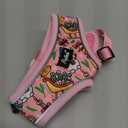 PUPTECK Soft Mesh Christmas Dog Harness and Leash Set Pet Puppy Cat Comfort Padded Vest No Pull Harnesses, Bright Pink, S (S (NECK: 12", CHEST: 14"-18"))