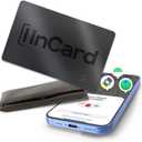 Ultra-Thin Air Tag 0.07in Wallet Tracker (Both iOS and Android) IP68 Bluetooth GPS Tracker for Bags Passport Works with Find My (Apple MFi Certified) & Google Find My Device - 5 Year Battery Life