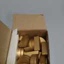 50Pcs Wood Table Card holders - Gold Wooden Semicircular Table Number Stands Name Cards for Weddings, Parties, Events - Elegant Place Card Holders & Cards Stands