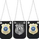 Spooktacular Creations Gold and Silver Badge Set for Police Pretend Halloween Dress Up Games, Cop Play Costume Accessories, Party Favors, Christmas Stuffers for Boys Men Women