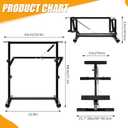 MorningRo RV Adjustable Table Leg Folding Dinette Table Stand Bed Base for RV Height Adjustable Bracket for Caravan Motorhome Yachts and Various Outdoor Activities(Black)
