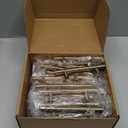 Goldenwarm 35 Pack Champagne Bronze Cabinet Pulls Gold Cabinet Handles 3 inch(76mm) Champagne Drawer Handles Brushed Bronze Drawer Pulls Kitchen Bathroom Bedroom Furniture Hardware (3in Hole Centers)