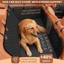A-Pce Dog Car Seat Cover for Back Seat, Hard Bottom Back Seat Extender for Dogs, Back Seat Pet Cover for Dogs - Supports 400lbs, Waterproof Heavy Duty Scratch Dog Hammock for Car SUV and Small Truck