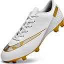 OAOUIA Men's Soccer Cleats Training Football Cleats Youth Outdoor Indoor Soccer Shoes Firm Ground Athletic Anti-Slip Football Boots Sneakers, Size: 36