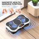 Vibration Plate Exercise Machine, Lymphatic Drainage Machine for Weight Loss, Lymphatic Drainage & Muscle Recovery, Multiple Speeds with Bluetooth & Remote, Max User Weight 330lbs, WhiteEdge