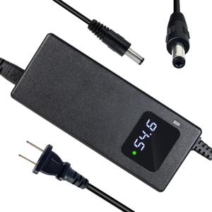 YZPOWER 48V Lithium Battery Charger,54.6 Volt 4A Power Supply Adapter Smart Fast Charging with Display for 48 Volt 13s Lithium Pack Built in Fan (54.6V 2A F)