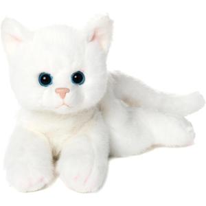 Bearington Lil' Muffin Small Plush Stuffed Animal White Cat, Kitten 8 inch