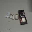 for Honda Key Fob Cover with Diamond Keychain for Women, Soft TPU 5 Buttons Key Shell fit for 2016-2022 Accord Civic CR-V Pilot Passport Insight EX EX-L Odyssey Touring (Silver/White)