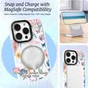 ChiCaseVer for iPhone 13 Pro Case, Coastal Floral Collage Pattern, Cute Soft Slim TPU Compatible with MagSafe, Military-Grade Drop Protection & Camera Protection for Women Girls (BlueSummerCut)