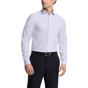 Calvin Klein Men's Dress Shirt Slim Fit Non Iron Stretch Solid (15.5" Neck 32"-33" Sleeve)