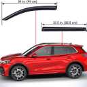 Lightronic Extra Durable Outside Mount Auto Vent Window Visor, Fits 2018-2024 Volkswagen Tiguan, UV Protection Rain Guard, Original Wind Deflector, No-Drill Easy Install, Dark Smoke, 4-Pcs